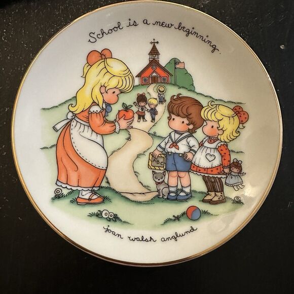 1986 Avon Collectible Porcelain Plate "School Is A New Beginning" - Picture 1 of 4